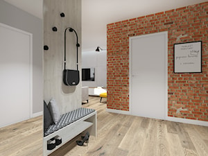Mieszkanie w industrialnym stylu - Duży z wieszakiem szary hol / przedpokój, styl industrialny - zdjęcie od STUDIO ARCHI S