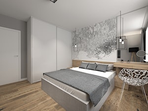 Projekt sypialni - Średnia szara sypialnia - zdjęcie od STUDIO ARCHI S