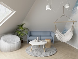 Projekt pokoju gościnnego - Mały szary salon - zdjęcie od STUDIO ARCHI S