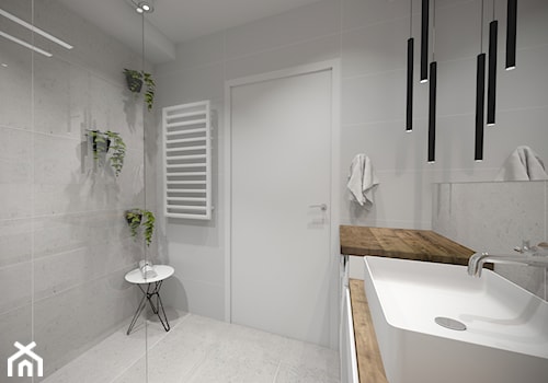Nowoczesna łazienka - Średnia bez okna z lustrem z punktowym oświetleniem łazienka, styl nowoczesny - zdjęcie od STUDIO ARCHI S