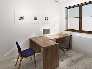 Biuro spedycji - Średnie w osobnym pomieszczeniu białe z fotografiami na ścianie biuro, styl tradycyjny - zdjęcie od STUDIO ARCHI S