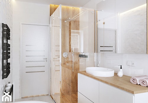 Zabudowa łazienkowa zaprojektowana na wymair - zdjęcie od Studio M kwadrat | architektura wnętrz