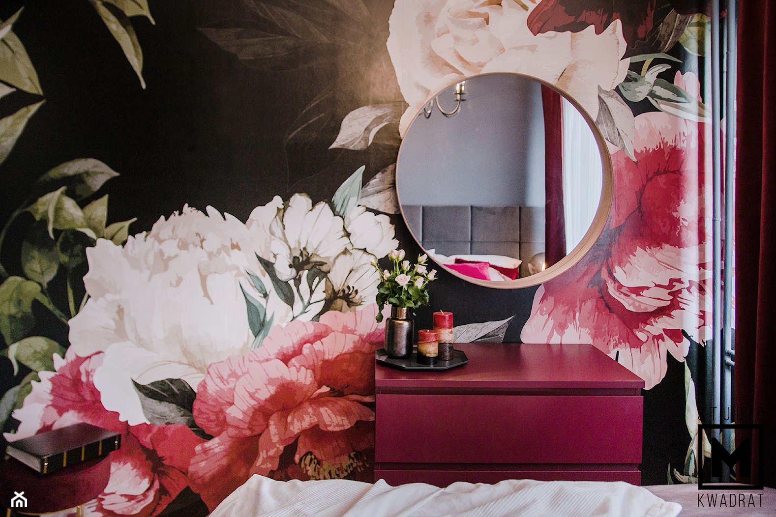 Romantyczna sypialnia - zdjęcie od Studio M kwadrat | architektura wnętrz - Homebook