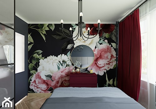 Romantyczna i elegancka sypialnia - zdjęcie od Studio M kwadrat | architektura wnętrz