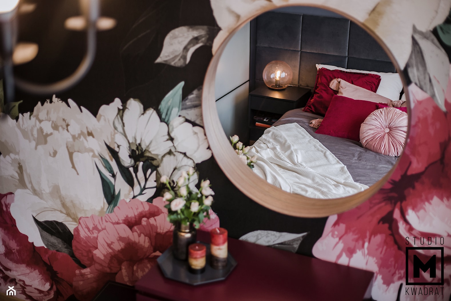 Romantyczna sypialnia - zdjęcie od Studio M kwadrat | architektura wnętrz - Homebook