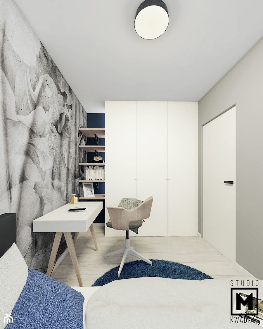 Miejsce pracy w sypialni - zdjęcie od Studio M kwadrat | architektura wnętrz