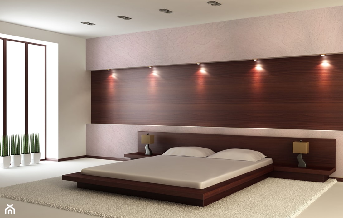 Relief - Średnia biała szara sypialnia, styl nowoczesny - zdjęcie od FOX DEKORATOR - Homebook