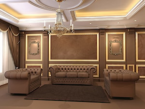 Stiuk klasyczny - Średni brązowy salon, styl tradycyjny - zdjęcie od FOX DEKORATOR