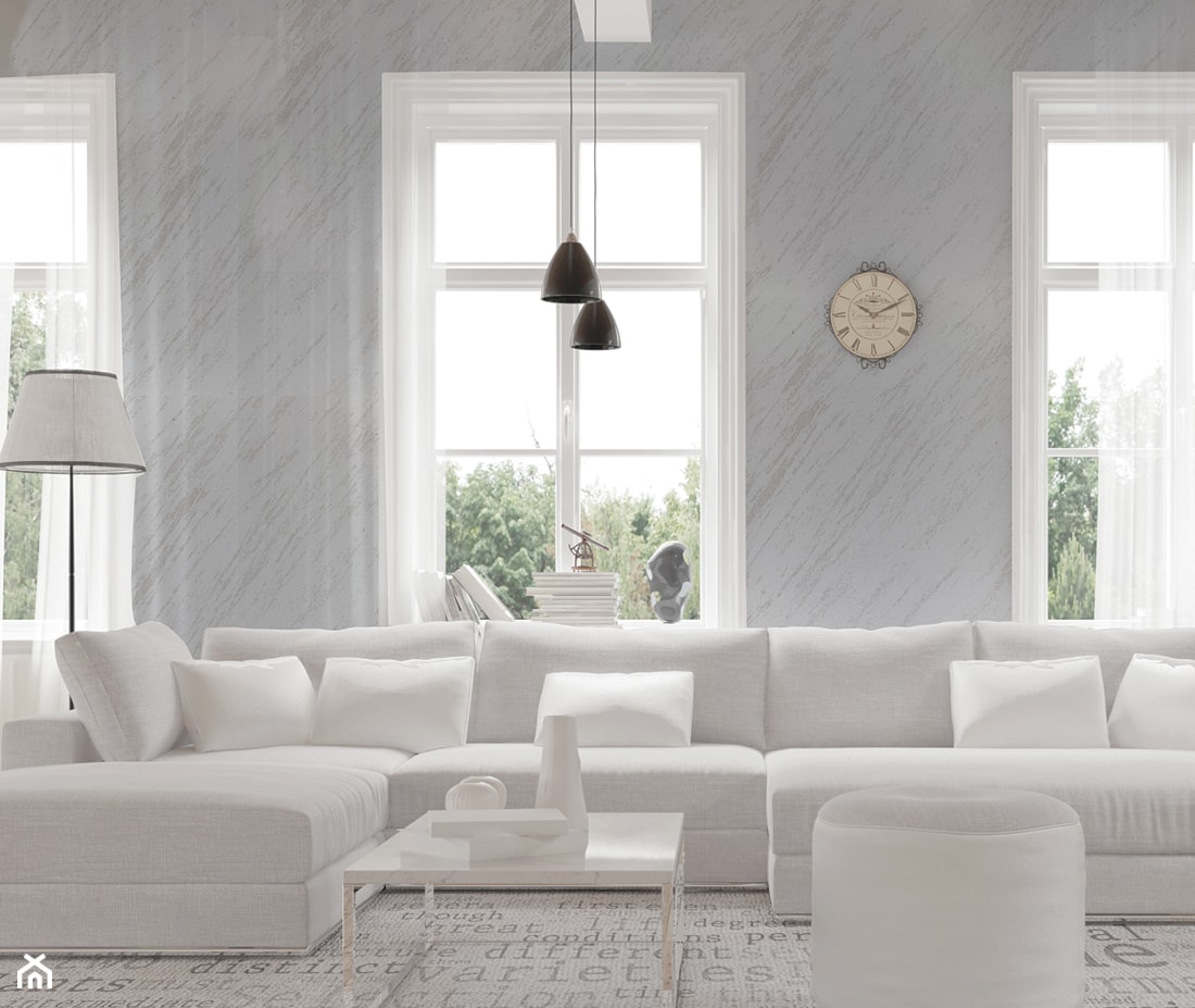 Trawertyn wapienny - Duży salon, styl minimalistyczny - zdjęcie od FOX DEKORATOR - Homebook