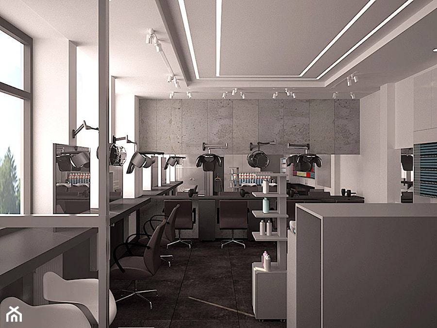 Salon fryzjerski - zdjęcie od Ola Kulisz -projektowanie wnętrz