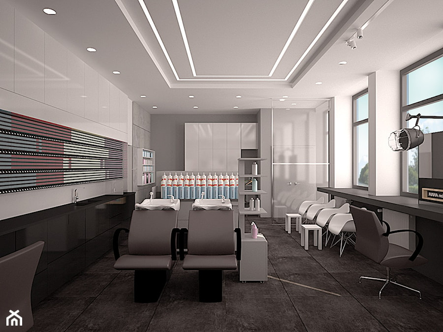 Salon fryzjerski - zdjęcie od Ola Kulisz -projektowanie wnętrz