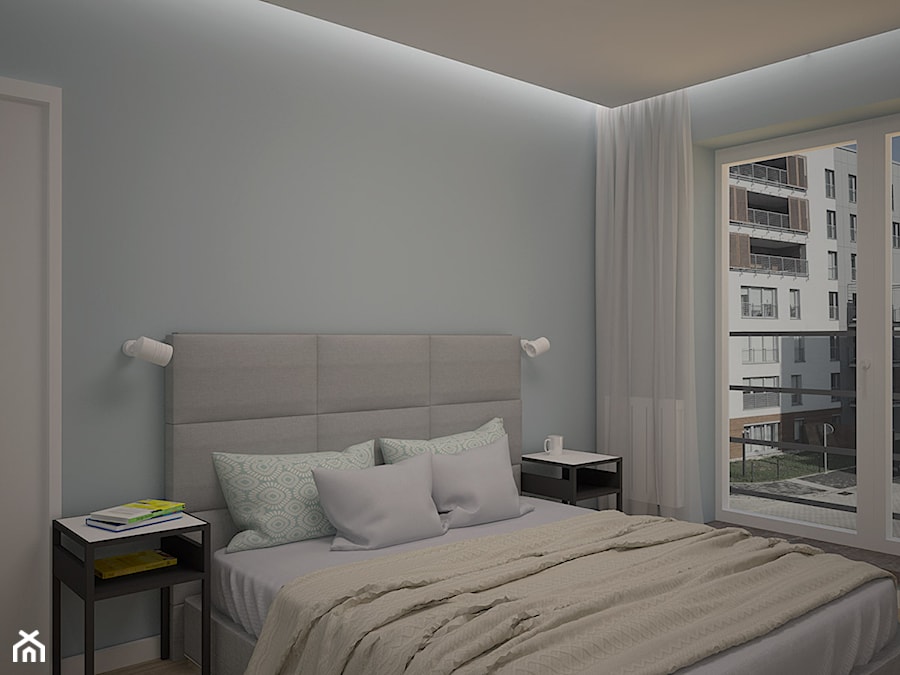 sypialnia styl nowoczesny - zdjęcie od Ola Kulisz -projektowanie wnętrz