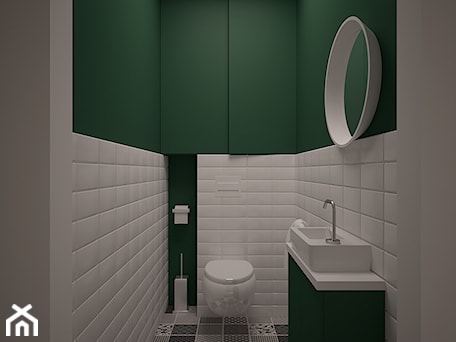 Aranżacje wnętrz - Łazienka: łazienka zieleń i biel - Ola Kulisz -projektowanie wnętrz. Przeglądaj, dodawaj i zapisuj najlepsze zdjęcia, pomysły i inspiracje designerskie. W bazie mamy już prawie milion fotografii!