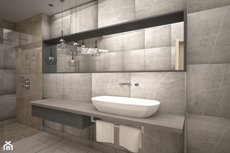 łazienka styl industrialny - zdjęcie od Ola Kulisz -projektowanie wnętrz - Homebook