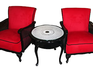 czerwone fotele ze stolikiem - zdjęcie od Artiq