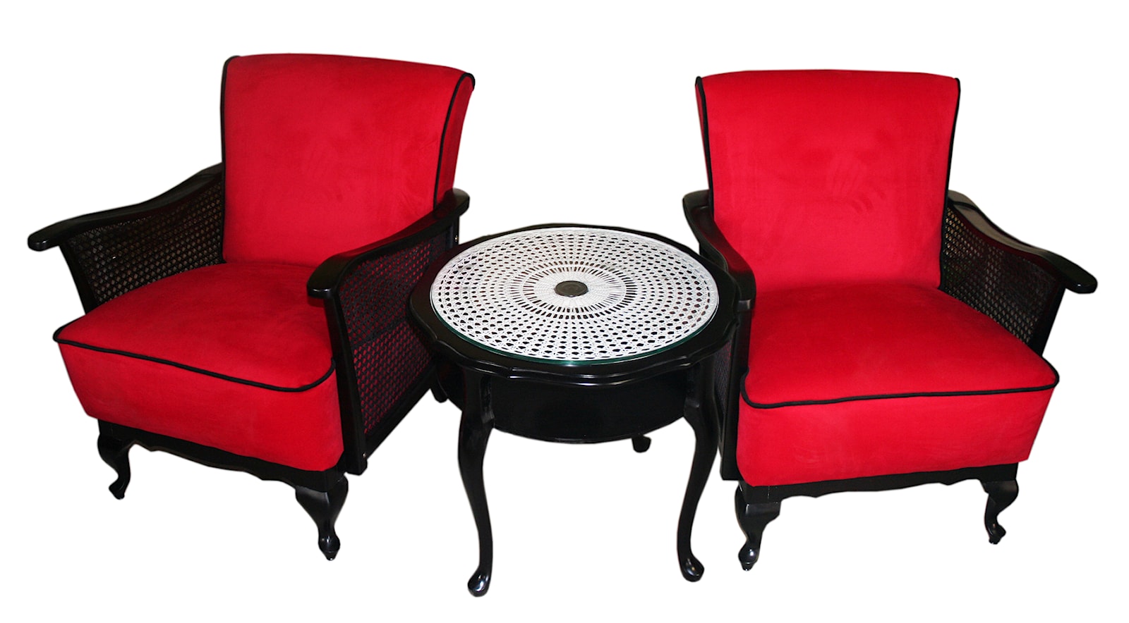 czerwone fotele ze stolikiem - zdjęcie od Artiq - Homebook