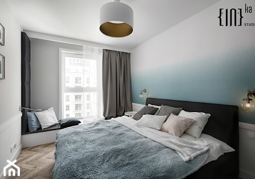 Mieszkanie na wynajem Gdańsk, Stare Miasto - Średnia szara sypialnia, styl nowoczesny - zdjęcie od Inka Studio
