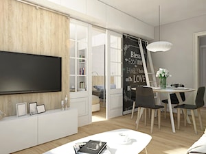Mieszkanie w bloku Gdynia - Salon, styl skandynawski - zdjęcie od Inka Studio