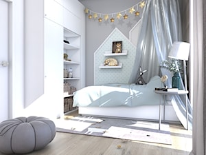 Mieszkanie Morena - Średni biały szary pokój dziecka dla dziecka dla chłopca dla dziewczynki, styl nowoczesny - zdjęcie od Inka Studio