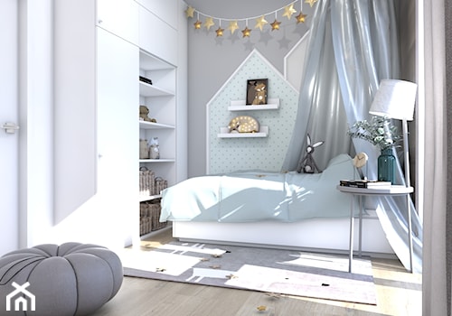 Mieszkanie Morena - Średni biały szary pokój dziecka dla dziecka dla chłopca dla dziewczynki, styl nowoczesny - zdjęcie od Inka Studio