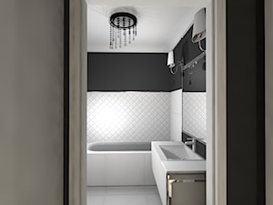mieszkanie w Warszawie - Mała bez okna z lustrem łazienka, styl glamour - zdjęcie od architekt wnętrz Monika Kilińska