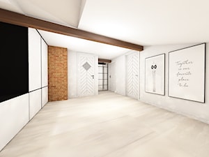 Poddasze w domu jednorodzinnym - Hol / przedpokój, styl minimalistyczny - zdjęcie od architekt wnętrz Monika Kilińska