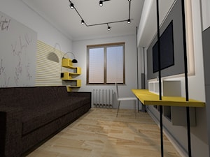 mieszkanie w Pruszkowie - Średni biały szary pokój dziecka dla nastolatka dla chłopca dla dziewczynki, styl nowoczesny - zdjęcie od architekt wnętrz Monika Kilińska