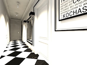mieszkanie w Warszawie - Duży biały hol / przedpokój, styl glamour - zdjęcie od architekt wnętrz Monika Kilińska