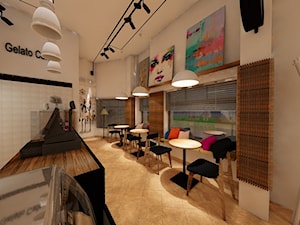Gelato Caffe Giżycko - Wnętrza publiczne, styl nowoczesny - zdjęcie od architekt wnętrz Monika Kilińska