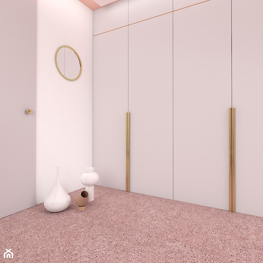 Różowa sypialnia - Sypialnia, styl nowoczesny - zdjęcie od Isla Interiors
