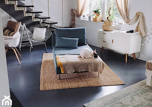 mój dom - Średni biały salon, styl skandynawski - zdjęcie od Ha Pia