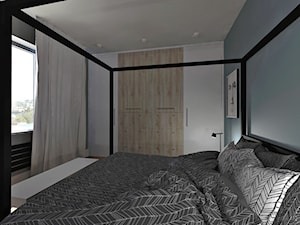 Pastelowe mieszkanie dla dwojga. - Sypialnia, styl nowoczesny - zdjęcie od SKOG Łucja Zielińska Projektowanie Wnętrz