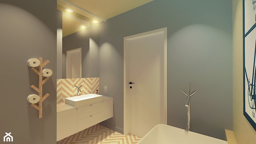 Projekt łazienki. - zdjęcie od SKOG Łucja Zielińska Projektowanie Wnętrz