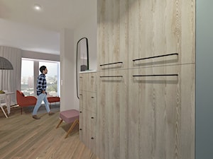 Pastelowe mieszkanie dla dwojga. - Hol / przedpokój, styl nowoczesny - zdjęcie od SKOG Łucja Zielińska Projektowanie Wnętrz
