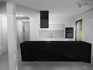 Projekt wnętrza domu jednorodzinnego z poddaszem użytkowym - Kuchnia, styl minimalistyczny - zdjęcie od Darien Design