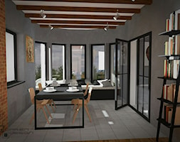 Projekt wnętrza domu jednorodzinnego - Średnia jadalnia, styl industrialny - zdjęcie od Darien Design - Homebook