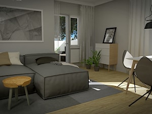 Projekt wnętrza mieszkania w bloku - Salon, styl nowoczesny - zdjęcie od Darien Design