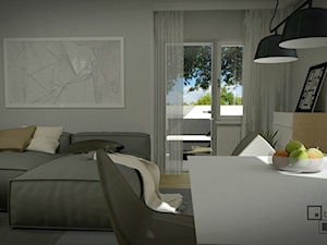 Projekt wnętrza mieszkania w bloku - Salon, styl nowoczesny - zdjęcie od Darien Design