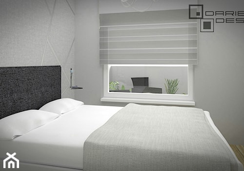 Projekt wnętrza mieszkania w bloku - Sypialnia, styl nowoczesny - zdjęcie od Darien Design