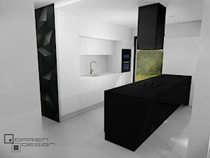 Projekt wnętrza domu jednorodzinnego z poddaszem użytkowym - Kuchnia, styl minimalistyczny - zdjęcie od Darien Design