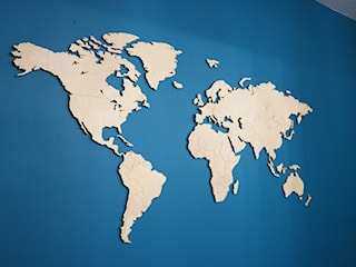 Drewniana mapa świata rozmiar 150/180/200/250 kolor NATURALNY