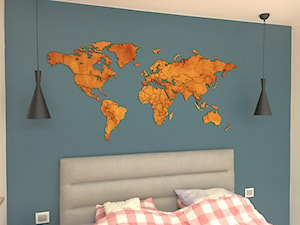 Drewniana mapa świata rozmiar 150/180/200/250 kolor Orzech