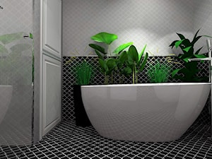 Mała łazienka z wanną i prysznicem - zdjęcie od MG Design