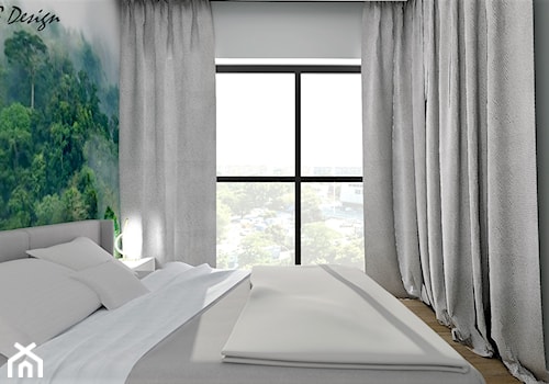 Mala sypialnia z tapetą - zdjęcie od MG Design