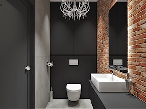 Toaleta ze ścianą ceglaną - zdjęcie od MG Design