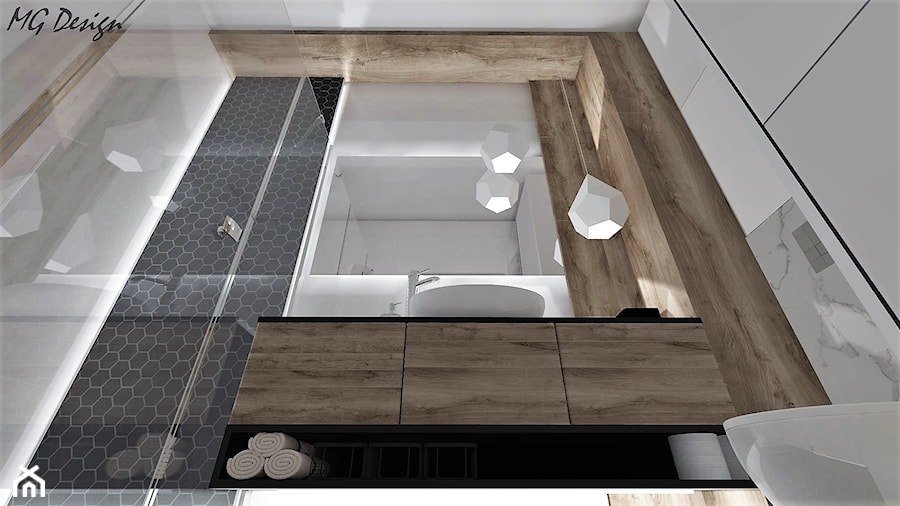 Łazienka z prysznicem - zdjęcie od MG Design