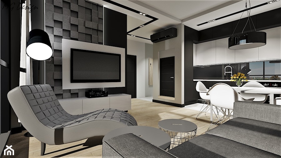 Mieszkanie w stylu nowoczesnym w Opolskim apartamentowcu - Salon, styl nowoczesny - zdjęcie od MG Design