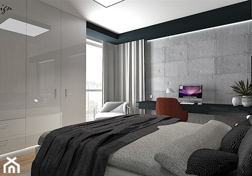 Sypialnia z biurem - zdjęcie od MG Design