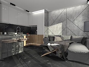 Salon z aneksem kuchennym - zdjęcie od MG Design