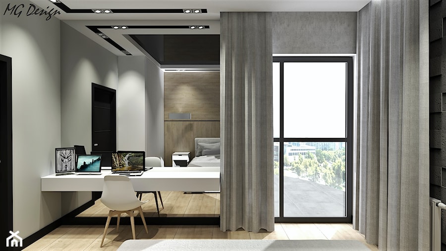 Mieszkanie w stylu nowoczesnym w Opolskim apartamentowcu - Sypialnia, styl nowoczesny - zdjęcie od MG Design